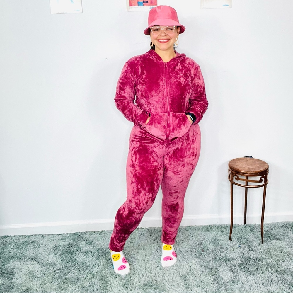 BFF Velour Jogger Set: Mauve - Picture 4 of 12